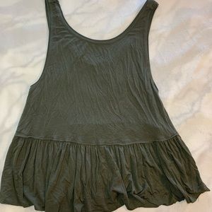 Olive Green Low Back Tank